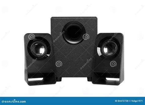 Computer Speakers with Subwoofer Stock Photo - Image of desktop ...