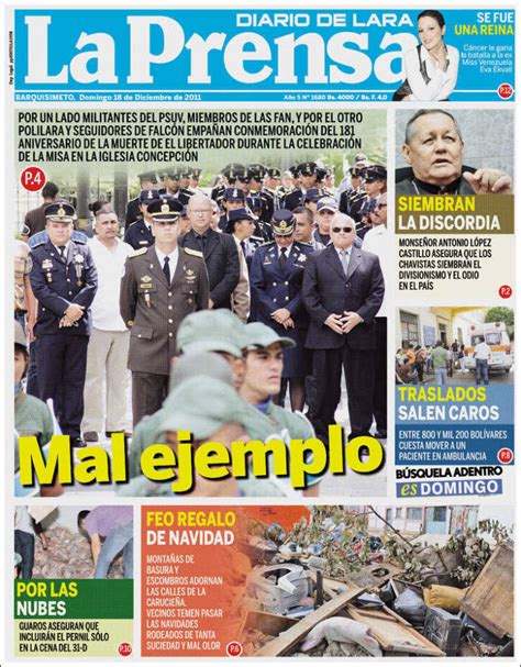 Periódico La Prensa de Lara (Venezuela). Periódicos de Venezuela ...