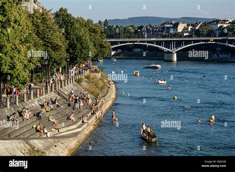 Rhine River in Summer, Basel, Switzerland Stock Photo: 63010147 - Alamy