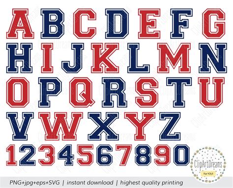 Collegiate Varsity Font SVG Varsity college sports Letters | Etsy