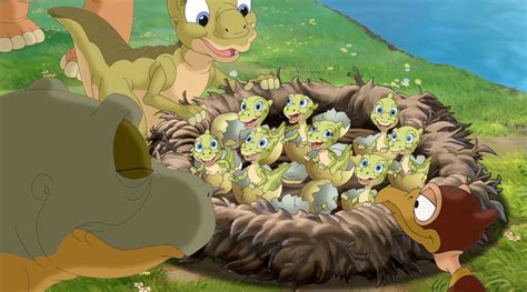 Ducky, Spike and their siblings with Petrie | The Gang of Seven