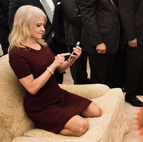 Kellyanne Conway Sits Awkwardly in Oval Office Photo