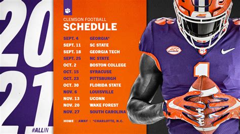 Printable Clemson Football Schedule 2024 Pdf - Printable Online