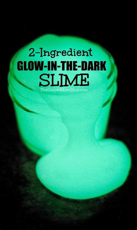 2 Ingredient Glow in the Dark Slime | Slime for kids, Easy slime, Homemade slime