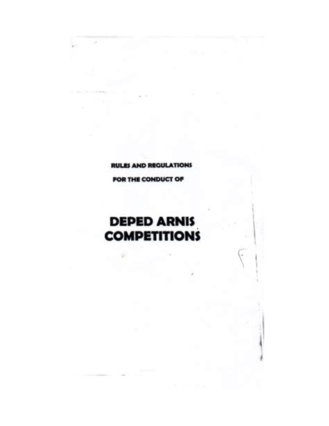 (PDF) Arnis Rules and Regulations (DEPED) | TwentyOnePilots For Life - Academia.edu