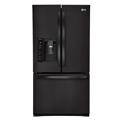 LG Electronics 28.8 cu. ft. French Door Refrigerator in Smooth Black with Dual Ice Makers ...