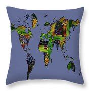 World Map n75 Mixed Media by Brian Reaves - Pixels