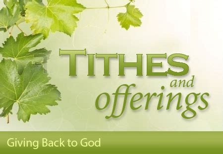 Tithes and Offerings - Telugu Church of America