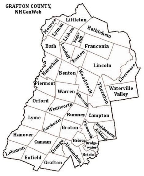 Grafton County Nh Map - Cities And Towns Map