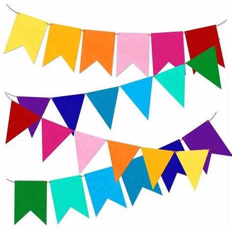 Multicolor Felt Bunting Pennant Banner Flags For Kids Birthday Party Decorations - Buy Felt ...