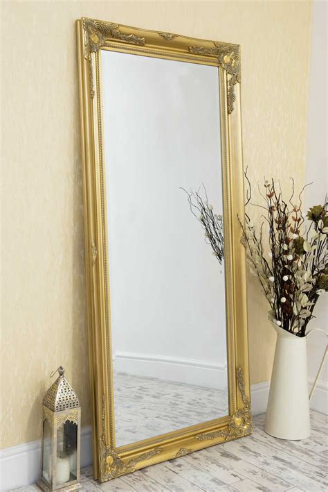 Extra Large Full Length Classic Ornate Styled Gold Mirror 5Ft7 X 2Ft7 ...