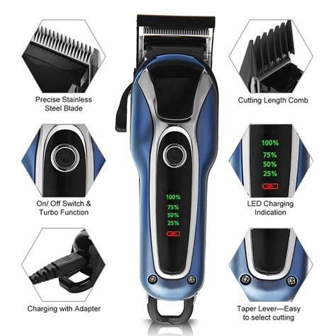 New SURKER Barber Salon Electric Hair Clipper Rechargeable LED – Chile Shop