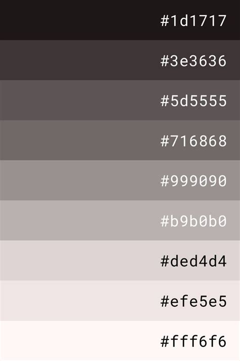 Grey color palette | Hex color palette, Flat color palette, Digital paint color