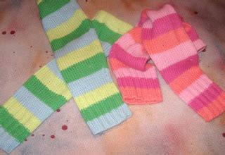 Yeah, except with the pink striped ones I decided THEY needed a cuff , like I made for the sock ...