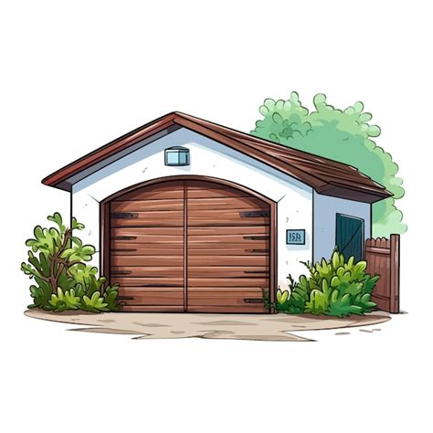 Premium Vector | Hand drawn garage cartoon vector illustration clipart ...