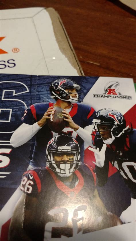 Got my playoff tickets. AFC Championship ticket picture is a little ...