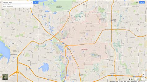 Carrollton, Texas Map