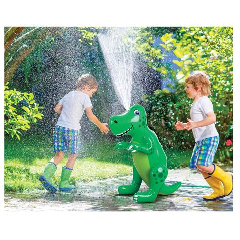 Etna Inflatable Dinosaur Sprinkler, Fun Outdoor T-Rex Water Toy and Lawn Accent 84358051488 | eBay