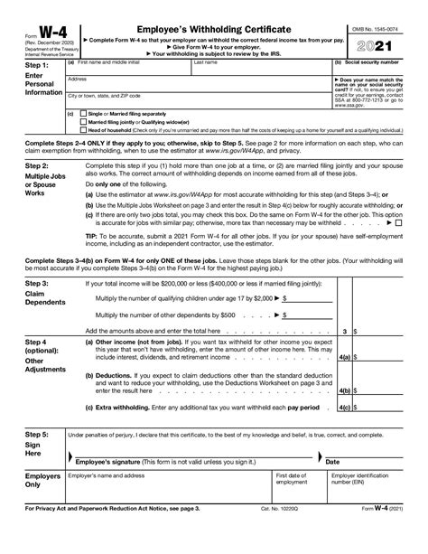 How To Fill Out a W-4 Form for 2021 | Millennial Money