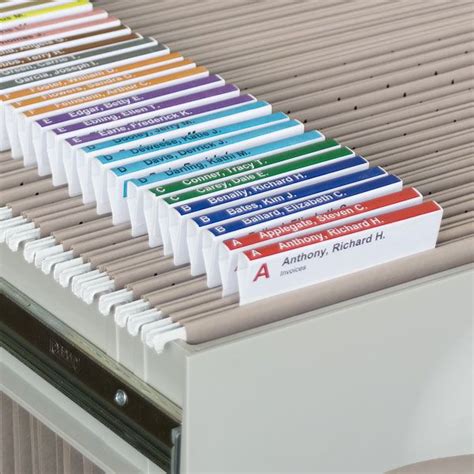 Viewables® Premium 3D Hanging Folder Tabs & Labels | Paper organization, Filing cabinet ...