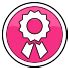 Download Pink Award Ribbon Logo | Wallpapers.com