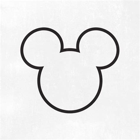 Mickey Head Outline svg, Mickey svg, dxf, png, instant download, disney ...