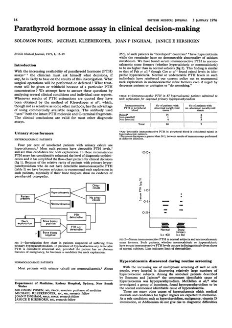 (PDF) Parathyroid hormone assay in clinical desicion-making