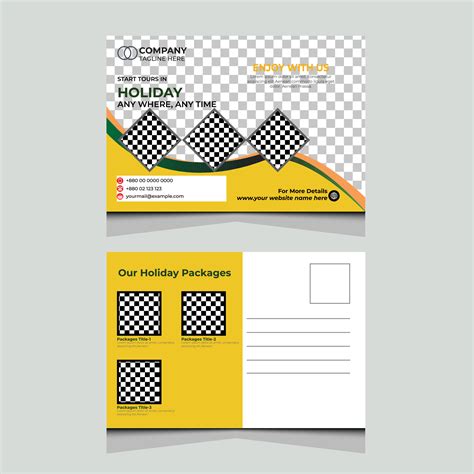 Travel Postcard Design Template 28240987 Vector Art at Vecteezy