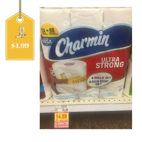 Charmin Ultra Strong or Ultra Soft 12 Mega Rolls (48 Regular Rolls) as ...