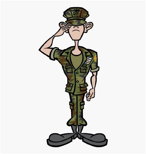 Marine Salute Cartoon , Transparent Cartoons - Soldier Salute Cartoon Png, Png Download - kindpng