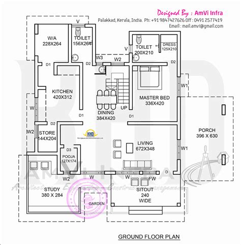 Elevation and floor plan of contemporary home - Kerala Home Design and Floor Plans - 9K+ Dream ...