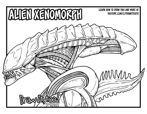 Xenomorph Drawing Easy at GetDrawings | Free download