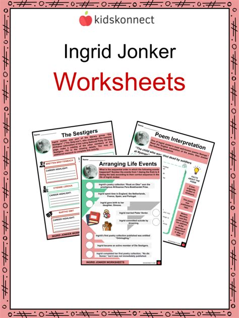 Ingrid Jonker Worksheets | Early Life and Family, Published Work