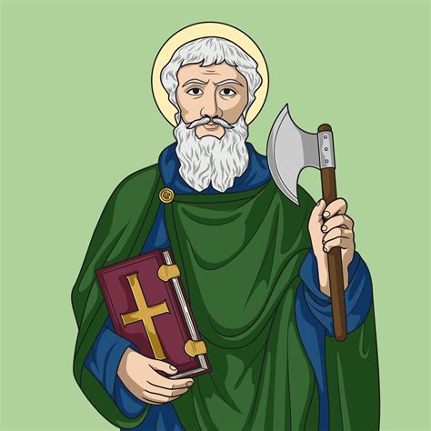 Saint Matthias Apostle Colored Vector Illustration 20913673 Vector Art ...