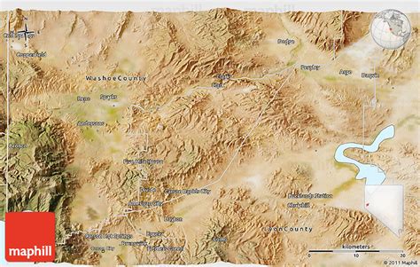 Satellite 3D Map of Storey County