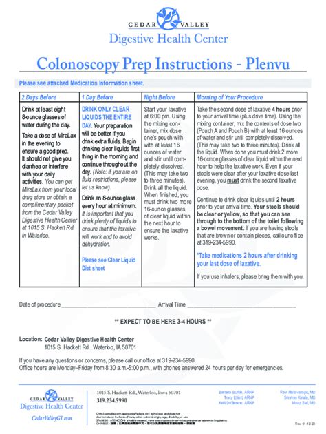 Fillable Online Colonoscopy Bowel Preparation Instructions: CLENPIQ Fax Email Print - pdfFiller