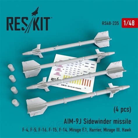 AIM-9J sidewinder missile (4 pcs)