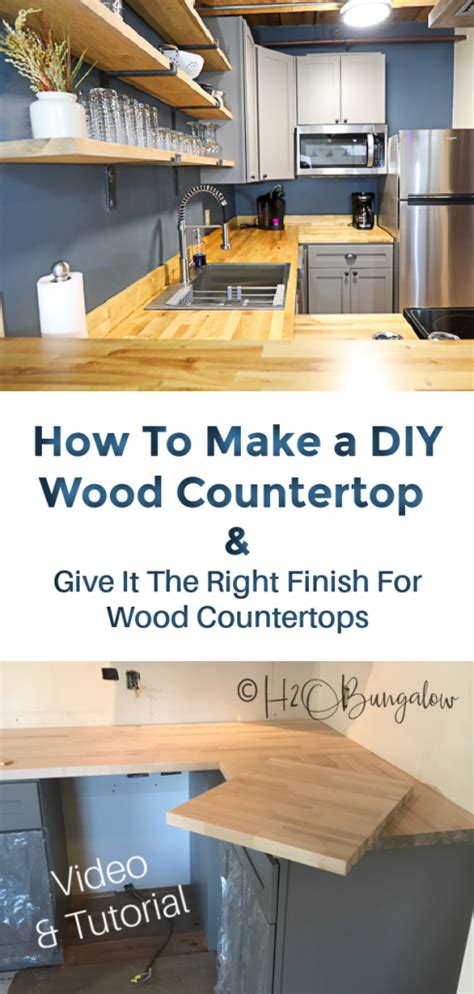 How To Make A DIY Wood Countertop - H2OBungalow