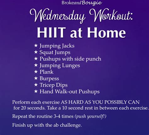 Wednesday Workout: HIIT at Home {playlist included!} | LindsSays