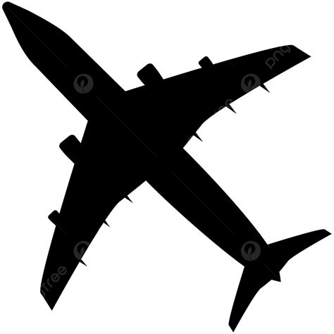 Flying Airplane Silhouette Vector PNG, Airplane Silhouette Fly, Airplane, Silhouette, Fly PNG ...