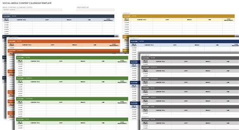 Free Google Sheets Social Media Calendars | Smartsheet