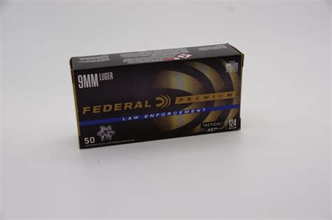 FEDERAL PREMIUM HST 9MM 124 GRAIN JACKETED HOLLOW POINT 50RD/BOX - P9HST1 - Caliber Supply, LLC