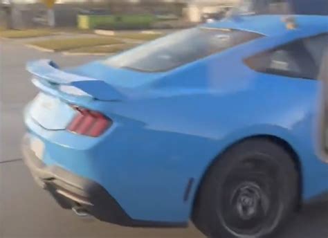 Grabber Blue S650 Mustang GT spotted (video)! | Mustang7G - 2024+ S650 ...