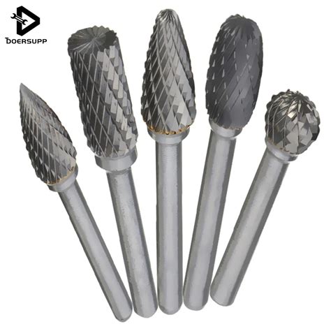 5pcs 12mm Head Tungsten Carbide Rotary Point Burr Die Grinder Bit 6mm Shank Kit-in Abrasive ...