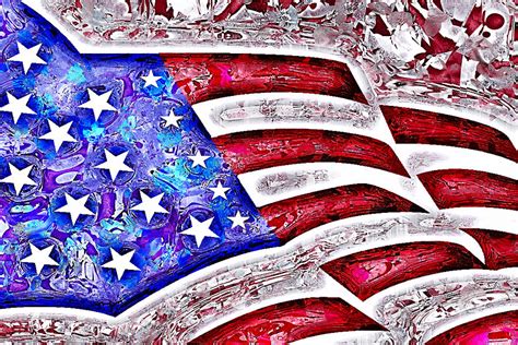 American Flag Abstract Digital Art by Vicki Podesta - Fine Art America