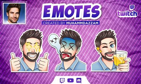 Muhammdazzam: I will create twitch emotes and sub badges, discord emotes 24hours for $10 on ...