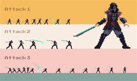 Premium Vector | Samurai sword pixel art character ready to use in ...