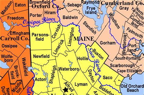 Map Of York County Maine