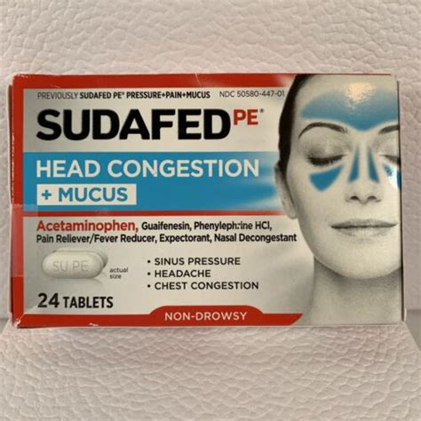 Sudafed PE Head Congestion Relief Tablets - 24 ct Philippines | Ubuy