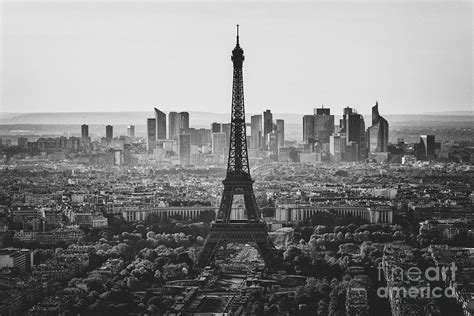 Skyline of Paris in black and white Photograph by Marcus Lindstrom
